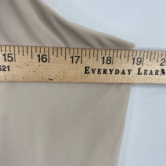 NWT Dessy Collection Strapless Dress 14 Tea Length Nude Palomino Prom Wedding - Picture 8 of 9